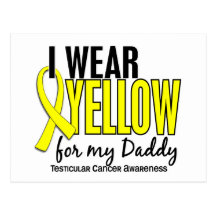 I Wear Yellow Daddy 10 Testicular Cancer Postcards