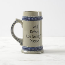 I Will Defeat Lou Gehrig's Disease Coffee Mugs