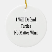 I Will Defend Turtles No Matter What Christmas Ornament