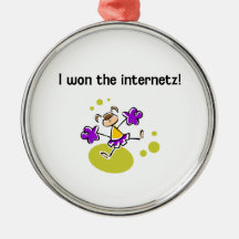 I won the internetz! christmas tree ornament