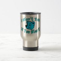 I Won't Tell Secret Bear Coffee Mugs