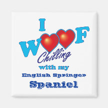 I Woof English Springer Spaniel Fridge Magnet