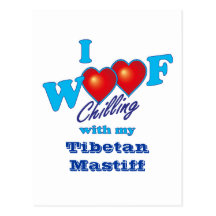I Woof Tibetan Mastiff Postcard