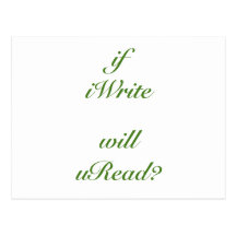 I Write You Read Postcard