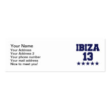 Ibiza 2013 business card template