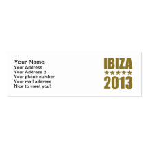 Ibiza 2013 business card templates