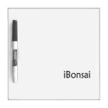 iBonsai black text bonsai design funny Dry-Erase Whiteboards