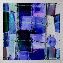 Ice Blue Cubes Posters