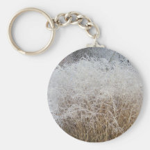 ice covered grass keychain