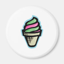 Ice Cream Cone Refrigerator Magnet