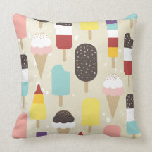 Ice Cream & Frozen Treats Throw Pillow