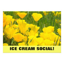 Ice Cream Social! Invitations Announcements Poppy