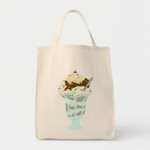 Ice Cream Sundae Canvas Bags