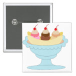 Ice Cream Sundae Pinback Buttons