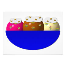 Ice cream sundae w/ whipped cream, nuts, sprinkles personalized invitations