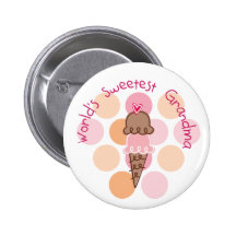 Ice Cream World's Sweetest Grandma Pins