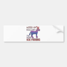 ICE FISHING BUMPER STICKER