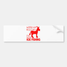 ICE FISHING BUMPER STICKER