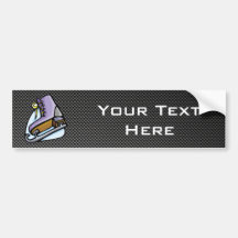 Ice Skater; Faux Carbon Fibre Bumper Stickers