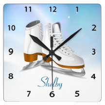 Ice Skates Wall Clock