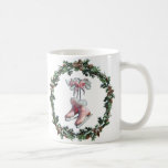 ICE SKATES & WREATH by SHARON SHARPE Coffee Mugs