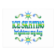 Ice Skating Brightens Post Card