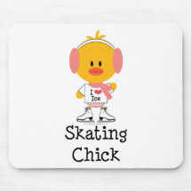 Ice Skating Chick Mousepad