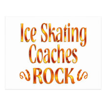 Ice Skating Coaches Rock Post Cards