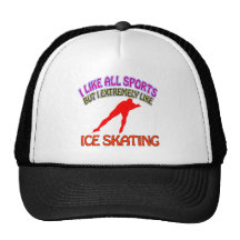 Ice Skating designs Trucker Hats
