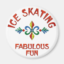 Ice Skating Fabulous Fun Refrigerator Magnets