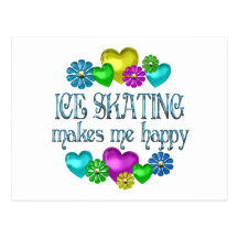 Ice Skating Happiness Post Card