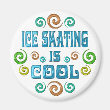 Ice Skating is Cool Fridge Magnets