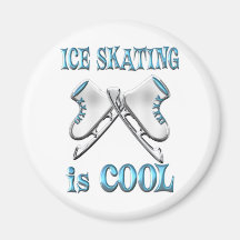 Ice Skating is Cool Fridge Magnets