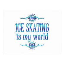 Ice Skating is My World Post Card