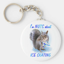 Ice Skating Nut Key Chain
