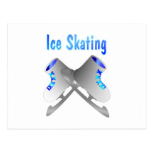 Ice Skating Postcard