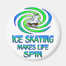 Ice Skating Spins Magnet