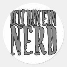 Ich Bin Ein Nerd Round Stickers
