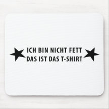 Ich bin nicht Fett T-shirt icon Mouse Pad