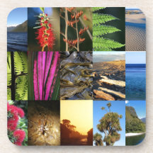 Iconic New Zealand Kiwiana nature scenes Drink Coasters