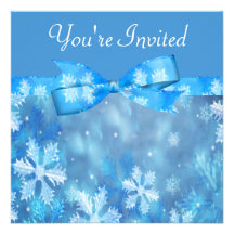 Icy Blue Winter Wonderland Wedding Invites