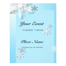 Icy Snowflakes Winter Invitation