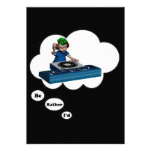 i'd rather be a DeeJay Custom Invitations