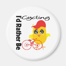 I'd Rather Be Cycling Fridge Magnet