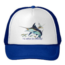 Id rather be fishing mesh hat