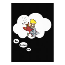 I'd rather be Flying Personalised Invites