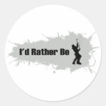 I'd Rather Be Mountain Climbing 2 Round Sticker