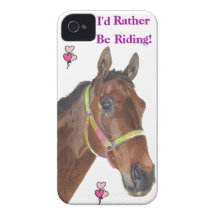 I'd Rather Be Riding! Horse iPhone 4 Case