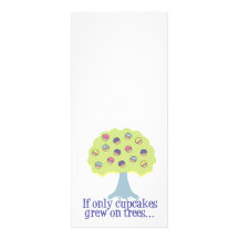 If only Cupcakes on Trees Rack Card Template
