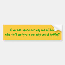 Ignore apathy bumpersticker bumper sticker